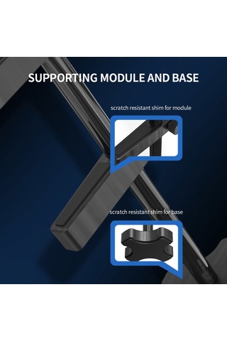 Geeroyoo Gm961 Alüminyum Grafik Kart Tutucu - Dikey Montajlı Sabitleyici Braketi, Isıtıcı Ve Ekran Kartı Stabilizatörü Siyah