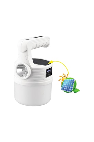 Buffer Led Güneş Enerjili Kamp Lambası-2000 Lümen Süper Parlak, 5 Aydınlatma Modlu,usb İle Şarj Edilebilir Dış Mekan,asılabilir Torch El Feneri