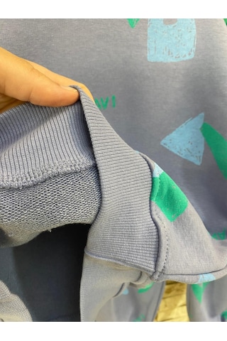 Lacıel Parıs Navi Sloganlı Oversıze Kız Çocuk Eşofman Takım Mor