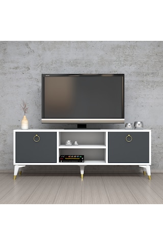 Ferniso Mobilya 138 Cm Tv Ünitesi Beyaz-antrasit