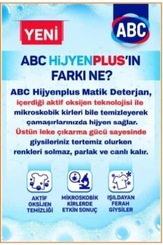 ABC Matik Hijyen Plus 5,5 Kg Çamaşır Deterjanı