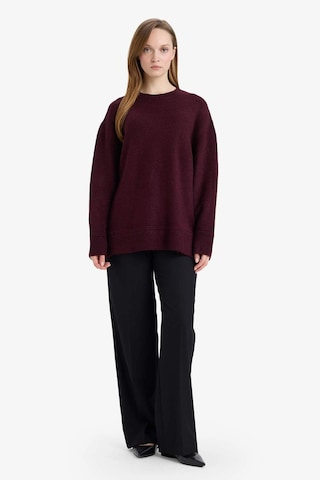 Defacto Loose Fit Bisiklet Yaka Triko Kazak Tunik G7239ax25cwbr504 Bordo-br504