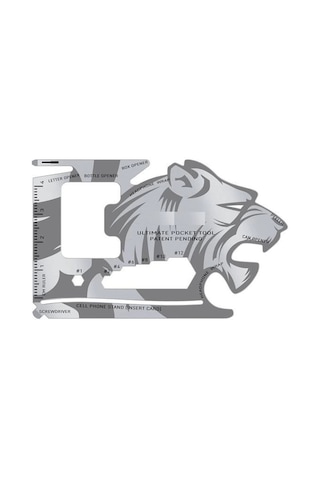 Buffer 18 Fonksiyonlu Cüzdan İçi Aslan Tasarımlı Kart Acil Durum Kiti