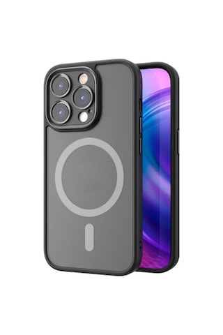 Rock Apple Uyumlu iPhone 15 Pro Max Kılıf Guard Touch Lens Korumalı Magsafe Anti Shock - Titanium Gray Titanium Gray