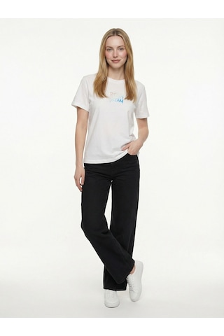 LOFT Boxy Fit Kadın Tshirt K.kol Lf2042222 Q1.v1 Beyaz