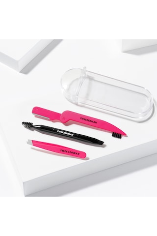 Tweezerman Mini Brow Rescue Kit - Mini Kaş Bakım Seti 02 Red