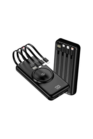 Kablosuz Çoklu Şarj Girişli 10.000 Mah Kablolu Powerbank Taşınabilir Diğer