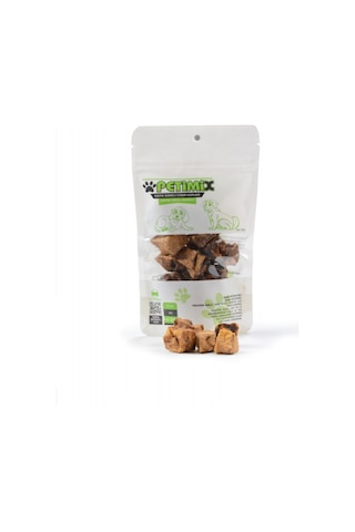 Petimix Fıstık Ezmeli Dana Ciğer Küpleri Köpek Ödül Maması 100 G