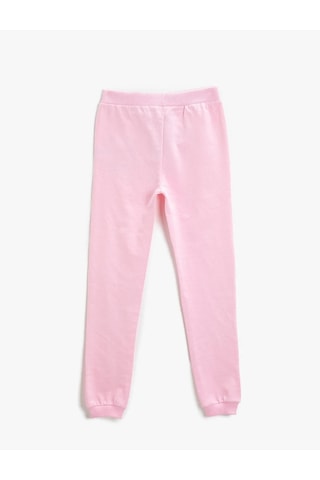 Koton Baskılı Çocuk Jogger Eşofman Alt Pembe