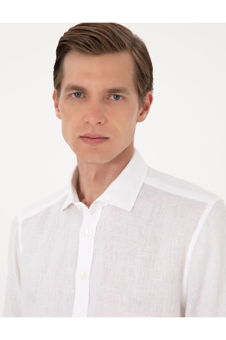 Pierre Cardin Erkek Beyaz Gömlek Desenli 50303293-vr013 Beyaz