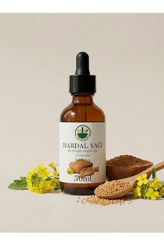 Soğuk Sıkım Hardal Yağı Hardal Tohumu Mustard Oil Brassica Juncea Saf Doğal 50 Ml 50 Ml