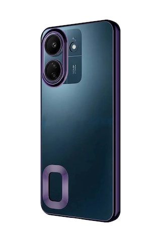 Xiaomi Redmi 13c Kılıf Kamera Korumalı Logo Gösteren Zore Omega Kapak Derin Mor