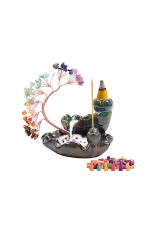 Dofolink Seramik Akıntı Kendi, Manzaralı Suş Efekti Koku Dağıtıcı, Stres Azaltıcı, Ev Ofis Yoga Odası İçin Aromatik Küllü Tütsü Tutucu