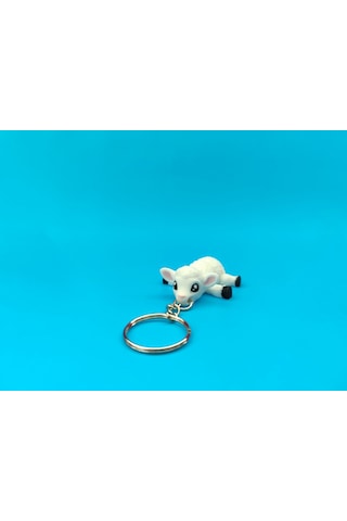 Sevimli Kuzu Anahtarlık 3d Baskı Özel Tasarım
