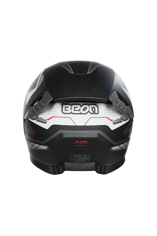 Beon B-507 FF05 Full Face Motosiklet Kaskı Beyaz Gri Siyah