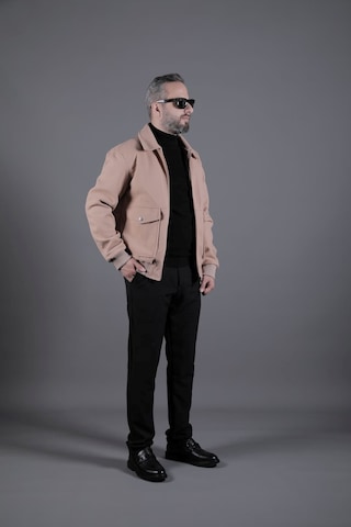 Ohepmoda Torba Cepli Ribanalı Erkek Kaşe Kaban Mont Camel