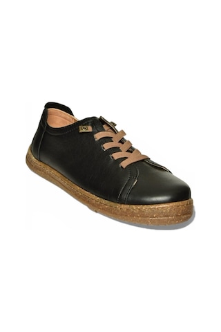Fox Shoes Y999364003 Siyah Hakiki Deri Kadın Spor Ayakkabı Sneakers Siyah