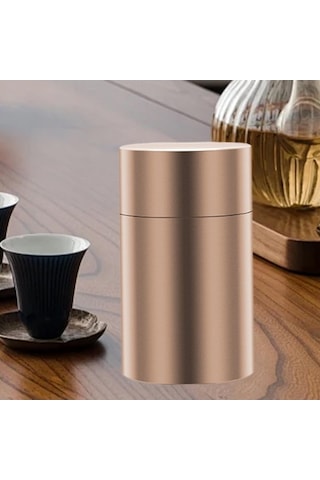 Trendooze Alüminyum Kavanoz - Kompakt & Şık Altın Renk Altın