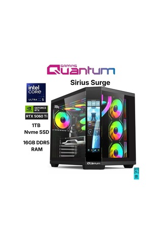 Quantum Sirius Surge Ultra5 245kf 16gb 1tbssd Rtx5060ti Freedos Gaming Masaüstü Bilgisayar 00303