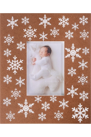 Kar Tanesi Desenli Fotoğraf Çerçevesi