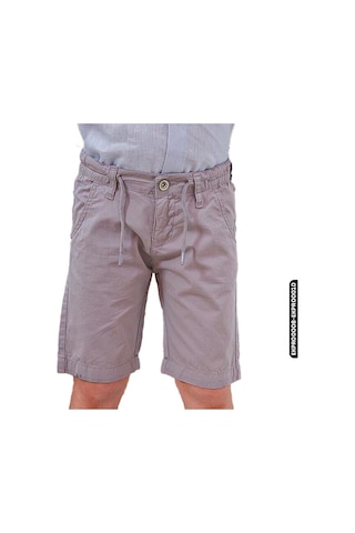 Xo Kids Erkek Çocuk Pamuklu Beli Lastikli Kordonlu Regular Bermuda Şort 4-8 Yaş 379789 Ekpr00008 Gri