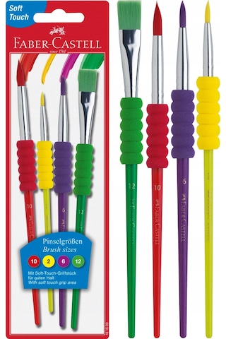 Fırça Seti 4'lü Paket 2-6-10-12 Numara Faber Castell Fırça Seti 4