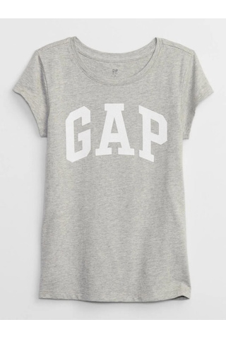 Gap 460525008 V-hs Ss Value Logo Tee Kız Çocuk Tişört Gri
