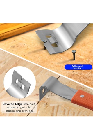 Kosona Çelik Palet Çekici, Kauçuk Kaymaz Korku Kolu, Çivi Çekici, Ahşap İşleri Ve Tadilatlar İçin Çok Fonksiyonlu Scraper Mavi