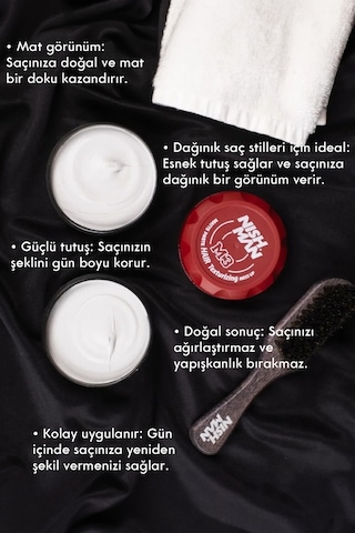 Mess Up Mat Şekillendirici Wax M3 100ml Mat Görünüm Orta Tutuş Oynanabilir Yapı