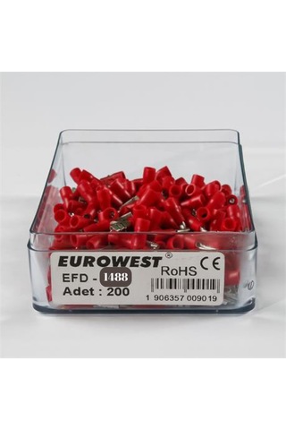 Eurowest 0,50-1,50mm Dişi Faston Tip İzoleli Kablo Ucu 1 Kutu 200 Adet