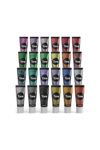Tone Pearl Epoksi Renk Pigmenti Seti Sedef Renkler 24X25 Ml