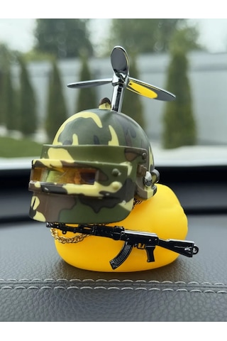 Stikerok Aracın İçinde Kasklı Ve Gözlükleri Olan Ördek 434376229