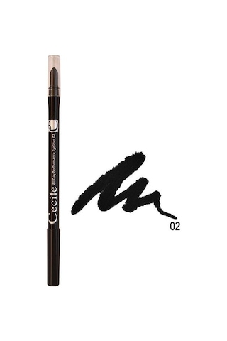 Cecile Eyeliner - All Day Performance Eyeliner 02-Siyah Göz Kalem