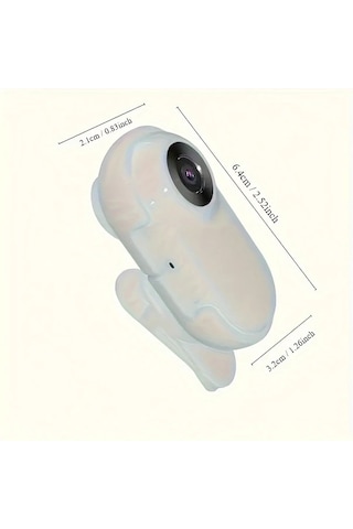 Elmpaly Siyah 360 Derece Dönen 1080p Lcd Ekranlı Evcil Hayvan Kamerası 120 Derece Geniş Açı 240 Dakika