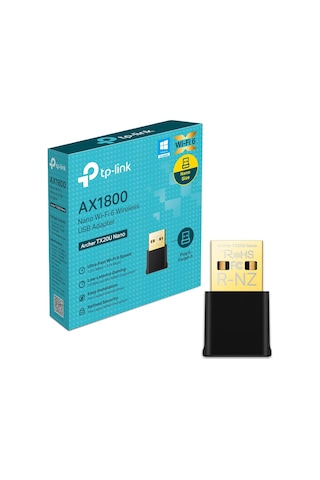 Archer Tx20u Nano, Ax1800 Mbps, Çift Bant, Mu-mımo, Usb 2.0, Wpa3, Windows 10/11 Uyumlu, Wi-fi 6 Nano Usb Adaptör