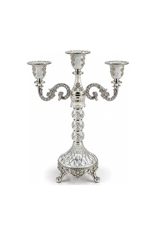 Kristal Şamdan Mumluk Parıltılı Obje Göz Alıcı Modern Stil