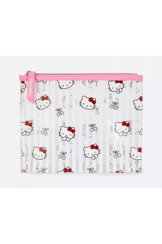 Sanrio Kawai Hello Kitty Şeffaf Makyaj Çantası Pouch