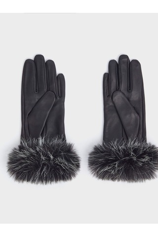 Osprey London Penny Kışlık Deri Eldiven Şık Ve Sıcak Tasarım Eldivenler Siyah Standart