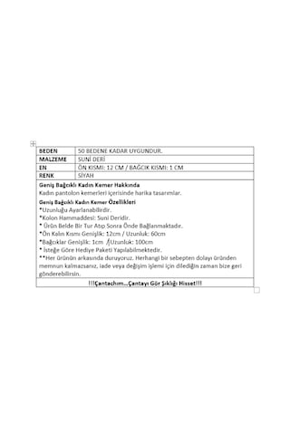 Çantachım Geniş Bağcıklı Kadın Kemeri Seti Kahverengi - Siyah