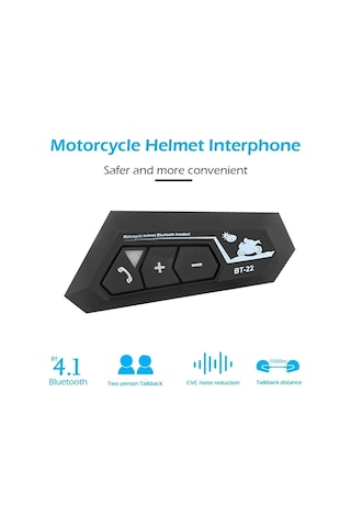 Motosiklet Kaskı İçin Şarj Edilebilir Bluetooth Intercom Kulaklığı Ve Mikrofon Seti