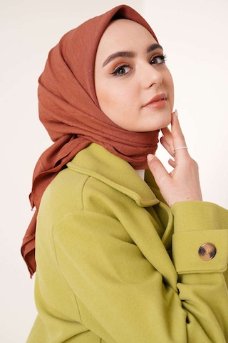Bambu Kraş Eşarp Tesettür Giyim, Hafif, Rahat, Şık, Yüksek Kalite, Hijab, Scarf, Shawl Kiremit