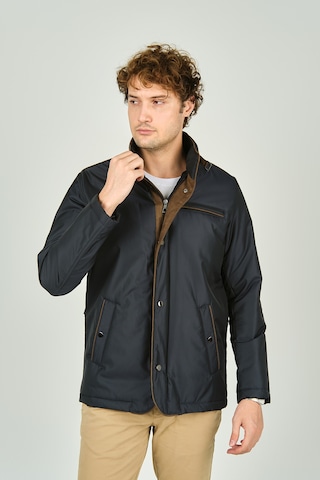 Daynax Erkek Dik Yaka Fermuarlı Ve Çıtçıt Kapamalı Cep Detaylı Mont Kaban 4520 Lacivert Lacivert