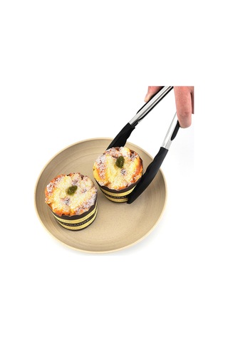 Suofeng Yeşil Silikon Uçlu Mutfak Kolu - 230 C Isı Dayanıklı - Çelik Gövde - 7 İnç - Pişirme, Bbq Ve Servis İçin Uygun Yeşil