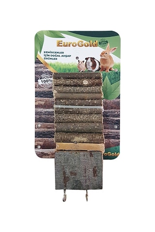 Eurogold Kemirgenler İçin Doğal Ahşap Köprü Çift Platformlu 7x35