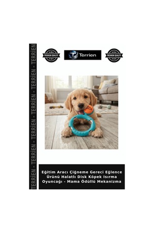Eğitim Aracı Çiğneme Gereci Eğlence Ürünü Halatlı Disk Köpek Isırma Oyuncağı - Mama Ödüllü Mekanizma