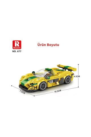 Reobrix Technic 677 Mclaren P1 Gtr Spor Araba Yaratıcı Yapı Blok Seti Building Blocks - 351 Parça