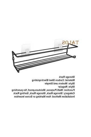 Novahub 2/4 Adet Gümüş Karbon Çelik Duvara Monte Baharat Organizatör Raf Mutfak Dolap Organizatörü Gümüş
