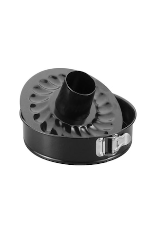 18cm Tüm Airfryer Cihazları İçin İdealdir 2 Li Kelepçeli Yanmaz Yapışmaz Teflon Kek Kalıbı Seti Siyah