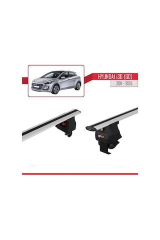 Hyundai İ30 Gd 2011-2015 Arası İle Uyumlu Ace-4 Ara Atkı Tavan Barı Gri