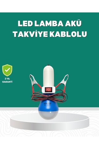 Aküden Çalışan 12v Led Ampul Taşınabilir Kullanım Cn